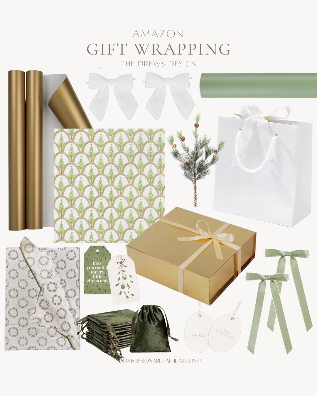 Holiday gift wrapping includes gift bags, bows, wrapping paper, gift tags, tissue paper. 

Christmas wrapping, gift wrapping, holiday gift wrapping 

#LTKFindsUnder50 #LTKSeasonal #LTKHoliday