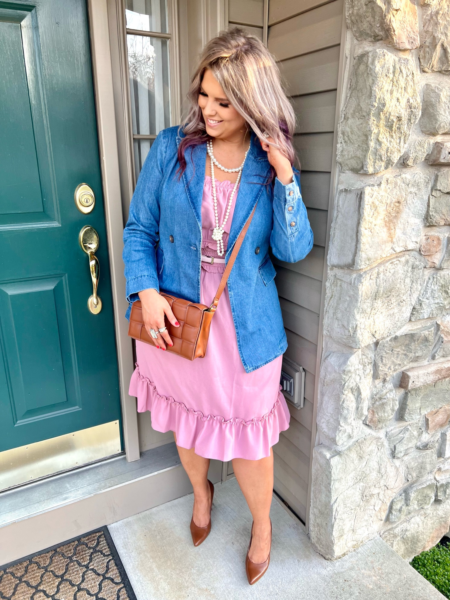 ✨SIZING•PRODUCT INFO✨
⏺ Soft Pink Strapless Ruffle Dress - L - sized down for fitted look - Amazon 
⏺ Denim Blazer •• linked similar from Amazon & Forever 21
⏺ Pearl Necklaces - two lengths - Amazon
⏺ Cognac Pumps - TTS - Nine West 
⏺ Cognac Crossbody Bag •• linked similar from Amazon 
⏺ Pink Skinny Belt - •• linked similar from Amazon 

📍Say hi on YouTube•Tiktok•Instagram ✨”Jen the Realfluencer | Decent at Style”

👋🏼 Thanks for stopping by, I’m excited we get to shop together!

🛍 🛒 HAPPY SHOPPING! 🤩

#amazon #amazonfind #amazonfinds #founditonamazon #amazonstyle #amazonfashion #easter #easteroutfit #easterstyle #eastersunday #easterlook #easterholiday #easteroutfitidea #easteroutfitinspo #easteroutfitinspiration #easterbrunch #spring #springstyle #springoutfit #springoutfitidea #springoutfitinspo #springoutfitinspiration #springlook #springfashion #springtops #springshirts #springsweater #dress #dressoutfit #dresslook #dresses #dressoutfitinspo #dressoutfitinspiration #dressstyle #dressfashion #blazer #blazerstyle #blazerfashion #blazerlook #blazeroutfit #blazeroutfitinspo #blazeroutfitinspiration #pink #pinklook #lookswithpink #outfitwithpink #outfitsfeaturingpink #pinkaccent #pinkoutfit #pinkoutfits #outfitswithpink #pinkstyle #pinkoutfitideas #pinkoutfitinspo #pinkoutfitinspiration 
#under10 #under20 #under30 #under40 #under50 #under60 #under75 #under100 #affordable #budget #inexpensive #budgetfashion #affordablefashion #budgetstyle #affordablestyle #curvy #midsize #size14 #size16 #size12 #curve #curves #withcurves #medium #large #extralarge #xl


#LTKcurves #LTKunder50 #LTKSeasonal