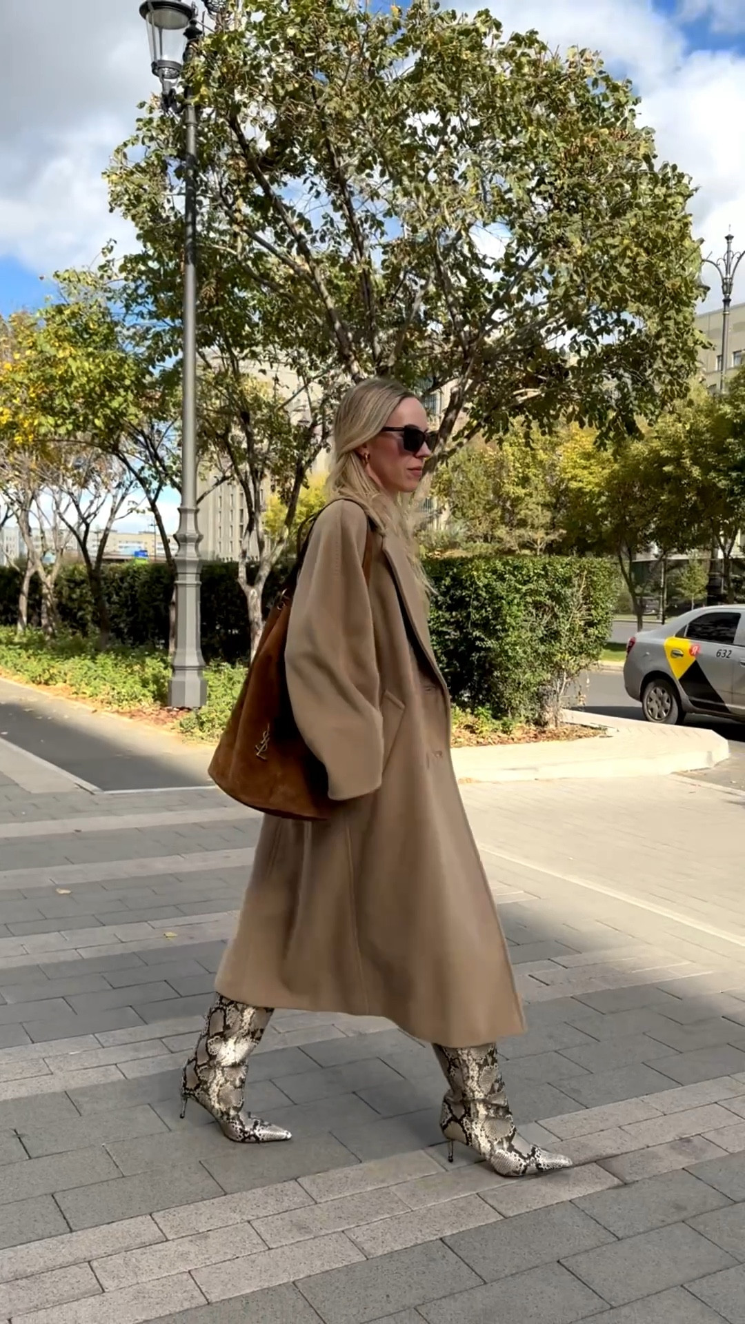 Camel coat spring outfit, snakeskin boots, spring trends, suede Saint Laurent bucket bag, style over 40

#LTKOver40 #LTKspringtrends #LTKspring