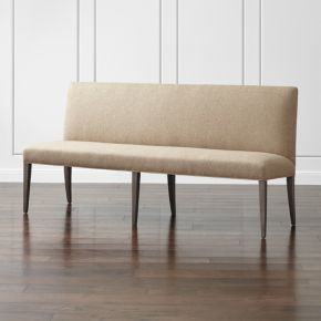 Miles 76" Upholstered Grand Dining Banquette Bench | Crate & Barrel