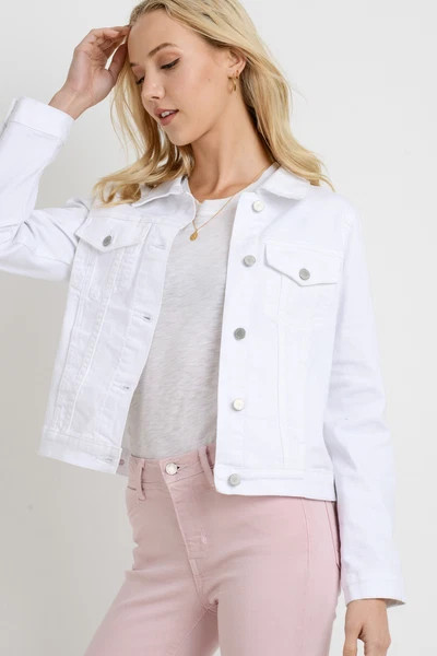 Custom White Denim Jacket | The Denim Blonde