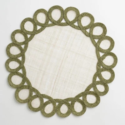 Fern Woven Doodles Placemat | Set of 4 | Pomegranate