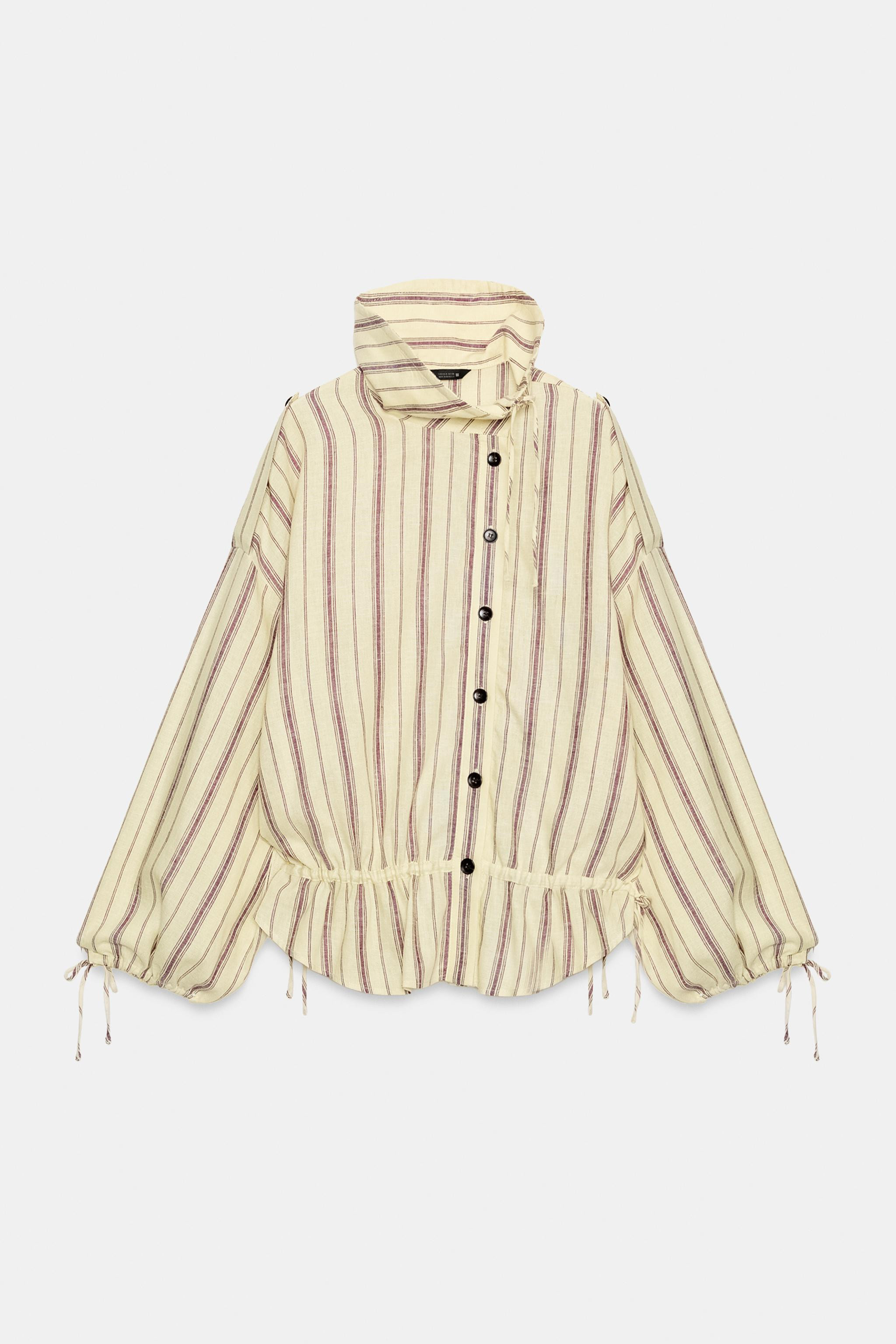 STRIPED LINEN JACKET | Zara US