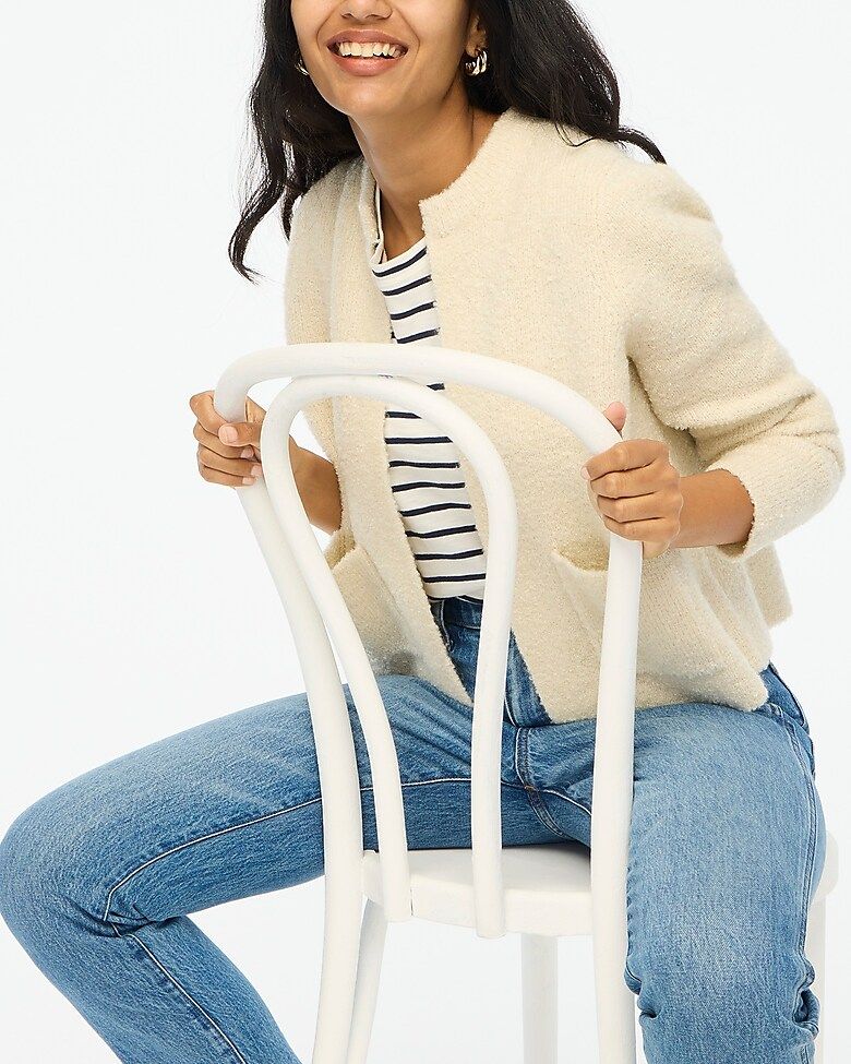 Bouclé lady cardigan sweater | J.Crew Factory