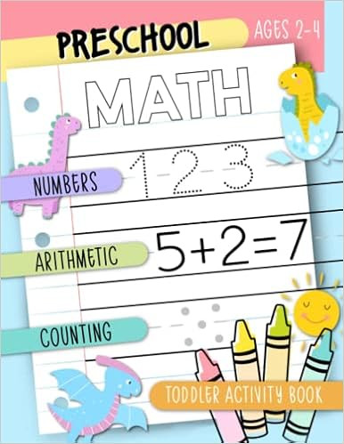 Preschool Math: Numbers, Arithmetic, Counting: Toddler Activity Book Ages 2-4     Paperback – M... | Amazon (US)