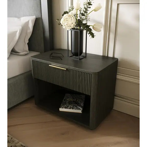Nova Domus Santa Monica Modern Grey Wash Nightstand | Bed Bath & Beyond