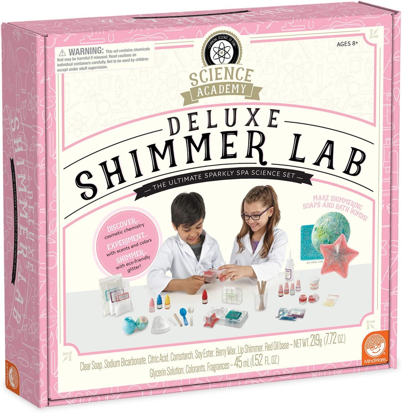Amazon.com: MindWare Science Academy Deluxe Shimmer Lab – Kit Includes 40pcs to Teach Kids & Te... | Amazon (US)