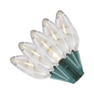 Home Accents Holiday 50L Warm White C9 LED Steady Lit Lights TY316-1915WW - The Home Depot | The Home Depot