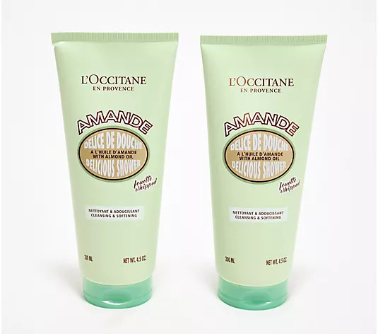 L'Occitane Almond Delicious Whipped Shower Cream 4.5oz Duo - QVC.com | QVC