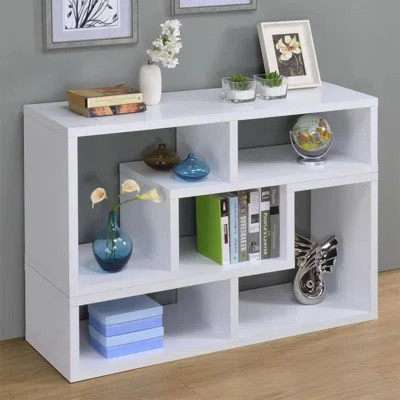 Convertible TV Console And Bookcase in White | Wayfair North America