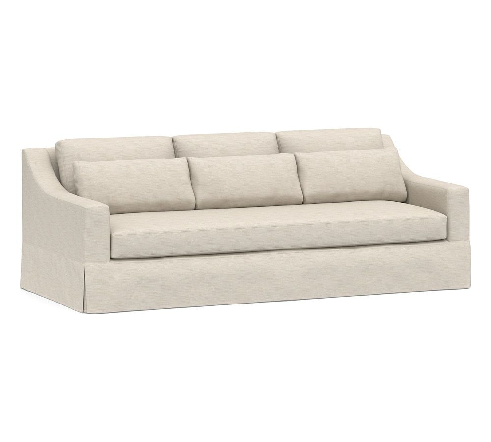 York Slope Arm Deep Seat Slipcovered Sofa (60"-108") | Pottery Barn (US)
