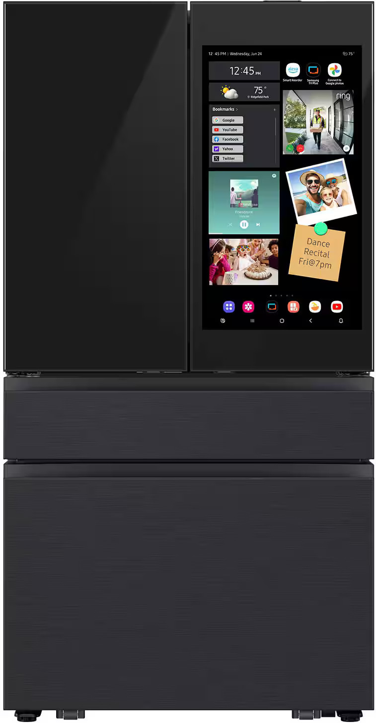 Samsung - Bespoke 29 cu. ft. 4-Door French Door Refrigerator with AI Family Hub+ - Charcoal Glass & Black/Charcoal | Best Buy U.S.