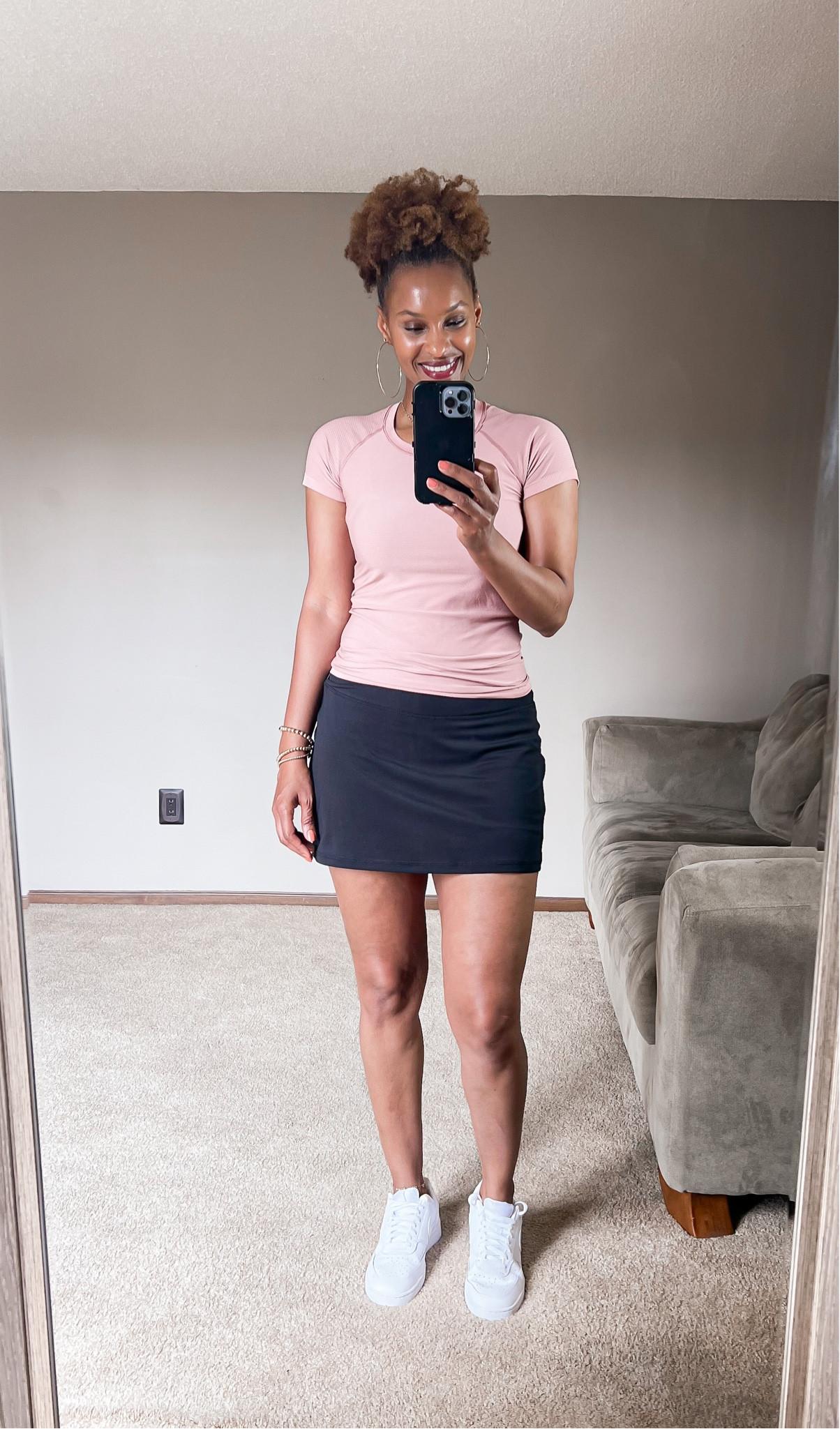 Skirt and seamless top that have quick dry. Great for outdoor activities like theme parks, trips to the zoo etc..

#LTKSeasonal #LTKstyletip