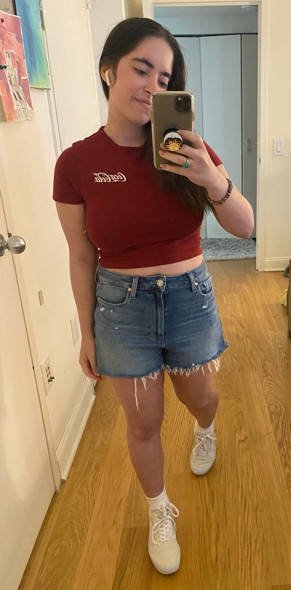 Coca Cola crop 🥤wearing a 27 in the shorts, a medium in the top, 1/2 size down in the sneakers 👟 
•
•
jean shorts | brown sweat shorts | red sweat shorts | green sweat shorts | pink sweat shorts | sweatpants shorts women’s | womens red shorts | womens lounge shorts | womens khaki shorts | womens long shorts | womens athletic shorts | womens jean shorts | womens shorts with pockets | womens denim shorts | womens golf shorts | womens white shorts | womens bermuda shorts | womens biker shorts | paperbag shorts | best denim shorts for big thighs | high rise denim shorts | denim shorts women | mom shorts denim | white denim shorts | black denim shorts | high-rise | white denim shorts 


#LTKU #LTKStyleTip #LTKShoeCrush