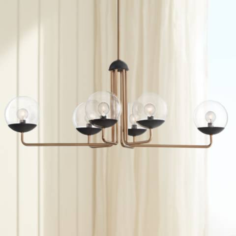 Outer Limits 39"W Bronze 6-Light Kitchen Island Light Chandelier - #90P34 | Lamps Plus | LampsPlus.com
