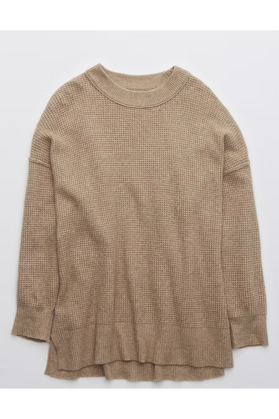 Aerie Waffle Oversized Crew Sweater | American Eagle Outfitters (US & CA)