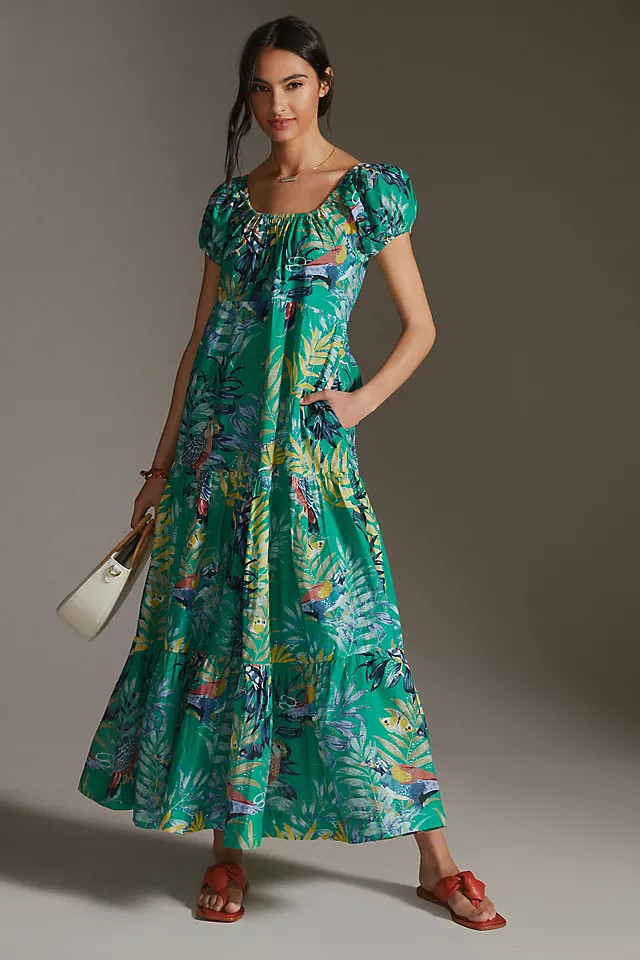 Maeve Tiered Maxi Dress | Anthropologie (US)