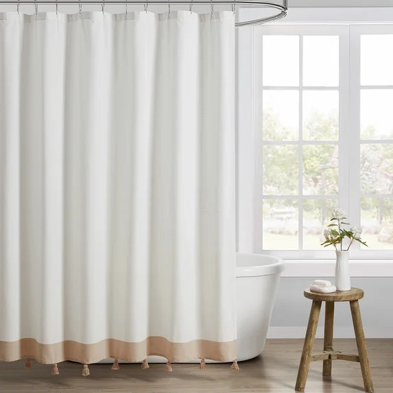 My Texas House Taupe Tassel Fabric Shower Curtain, 72" x 72" | Walmart (US)