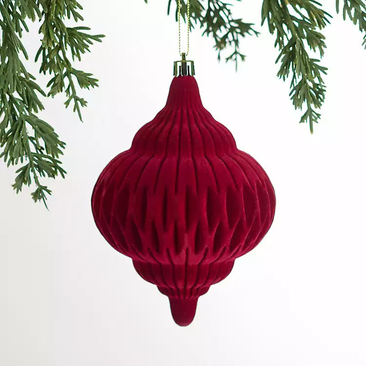 Merlot Velvet Finial Ornament, 4 in. | Kirklands