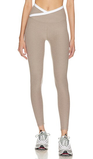Spacedye Outlines High Waisted Midi Legging in Birch & Cloud White | Revolve Clothing (Global)