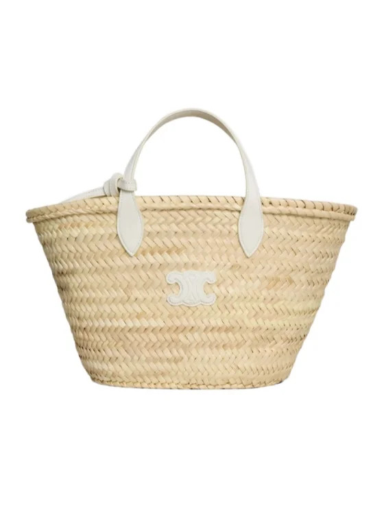 TEEN TRIOMPHE PANIER IN PALM LEAVES AND CALFSKIN | Senser US