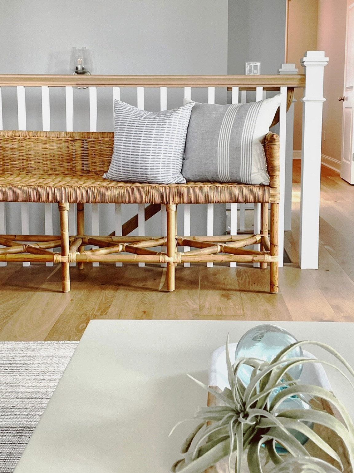 Coastal corners like this make my whole home feel calm. This woven bench adds warmth + texture and is one of my favorite functional pieces—it’s perfect for layering with throws and pillows. And that beach shack print? It’s giving quiet seaside mornings all day long. Everything is linked below if you’re styling your own little coastal nook.

#CoastalDecor #CoastalLiving #BeachHouseStyle #NeutralHome #WovenBench #SeasideStyle #LTKhome #LTKfinds #LTKcoastal 

#LTKhome