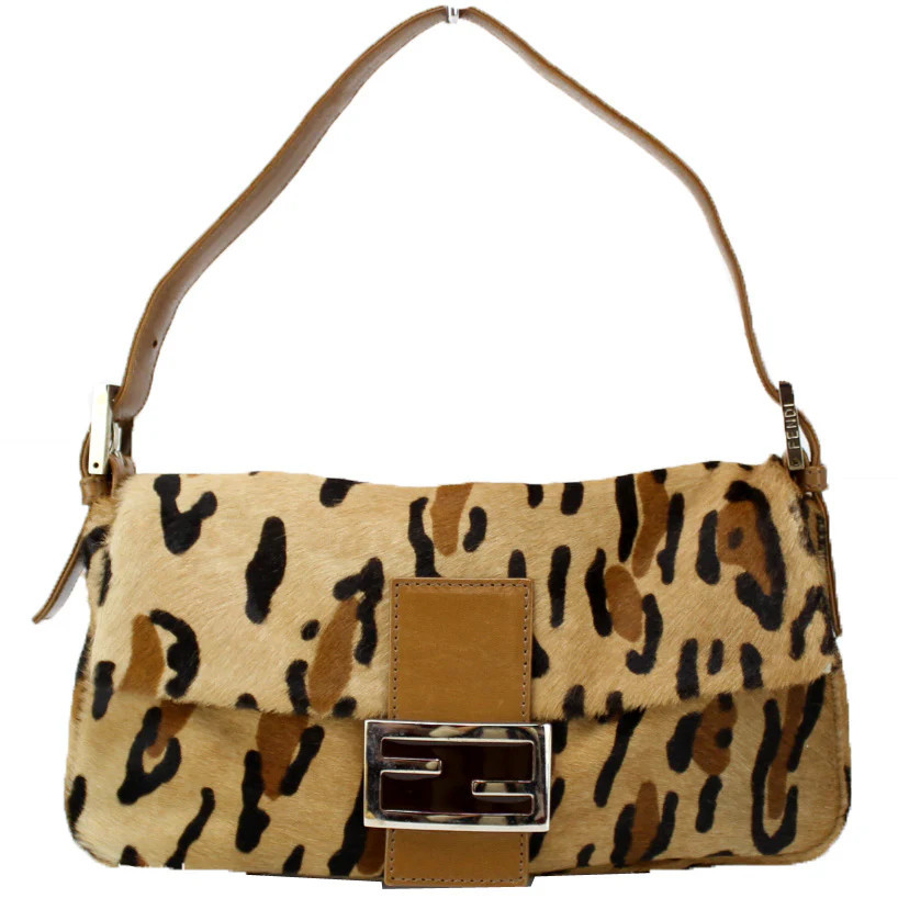 Mini Baguette Calf Hair | Keeks Designer Handbags