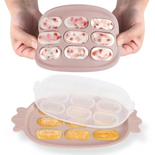 Haakaa Baby Popsicle Mold - Baby Food Maker & Breastmilk Teething Freezer Tray - BPA Free Silicone-Pink | Amazon (US)