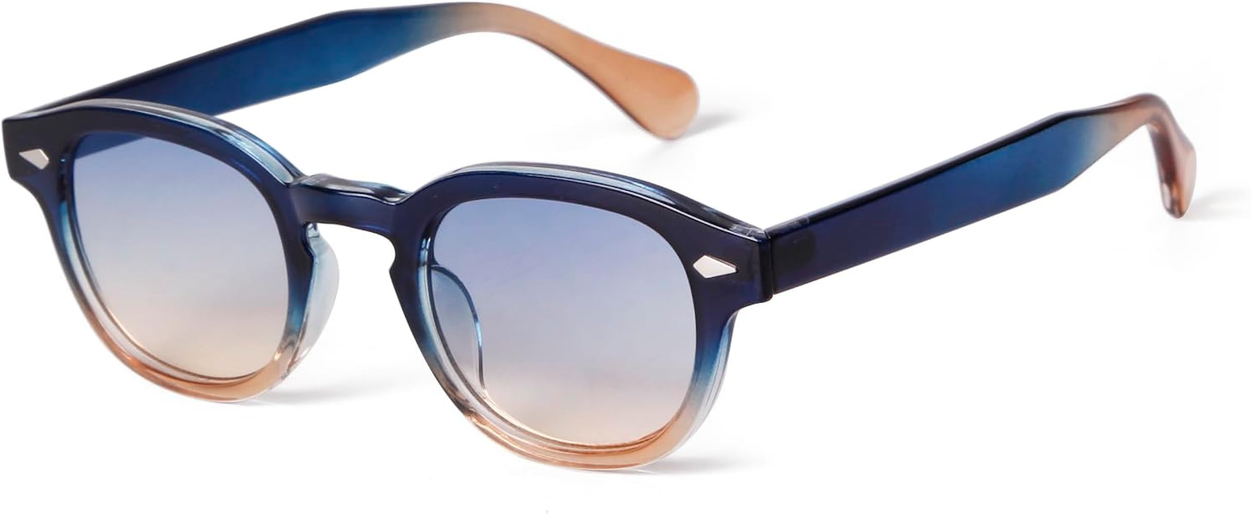 ADE WU Retro Round Sunglasses for Women Men Vintage Small Circle Frame Tinted Sun Glasses Unisex Stylish 46mm | Amazon (US)