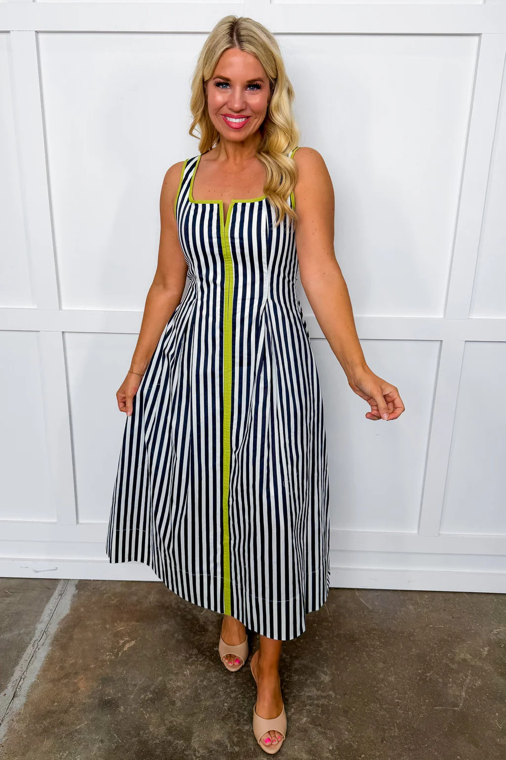 Just Feels Right Stripe Dress in Navy | Jules & James Boutique