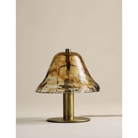M&S Wavy Glass Mushroom Table Lamp Brown | Marks & Spencer (UK)