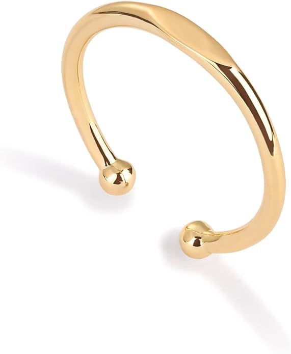 PAVOI 14K Gold Plated Adjustable Stacking Ring | Ring for Women | Amazon (US)