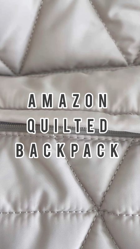 Amazon Quilted backpack 

#LTKitbag #LTKtravel #LTKfindsunder50