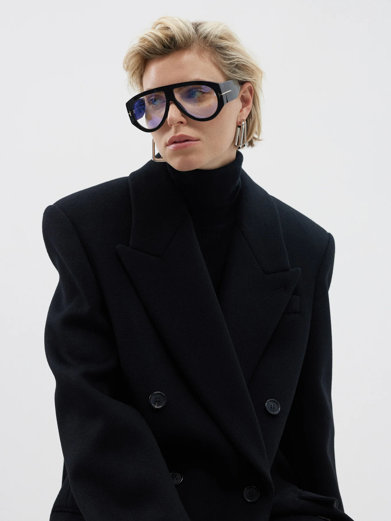 Oversized aviator acetate glasses | Tom Ford | Matches (US)