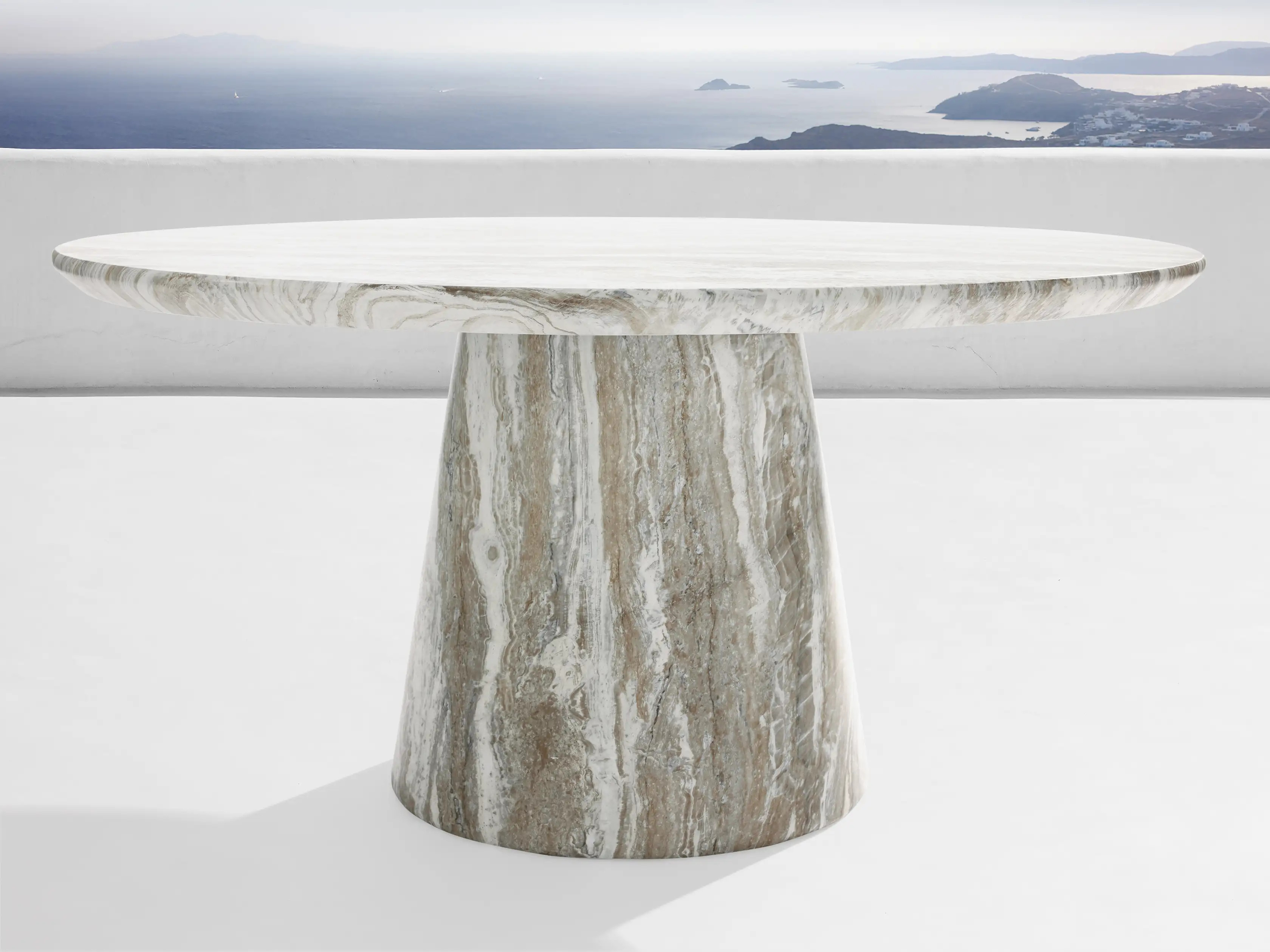Edgewater Outdoor Dining Table in Jade Faux Marble | Arhaus