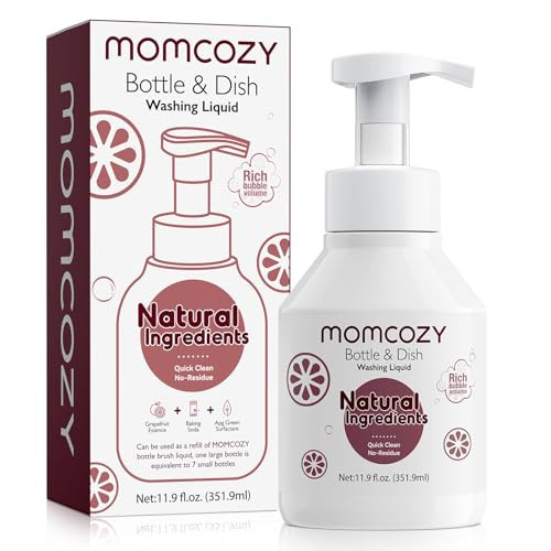 Momcozy Bottle Brush Cleaning Fluid, Powerful Cleaning with Natural Foam, Suitable for Momcozy Press Foaming Clean Bottle Brush Set, 11.9 Ounces | Amazon (US)