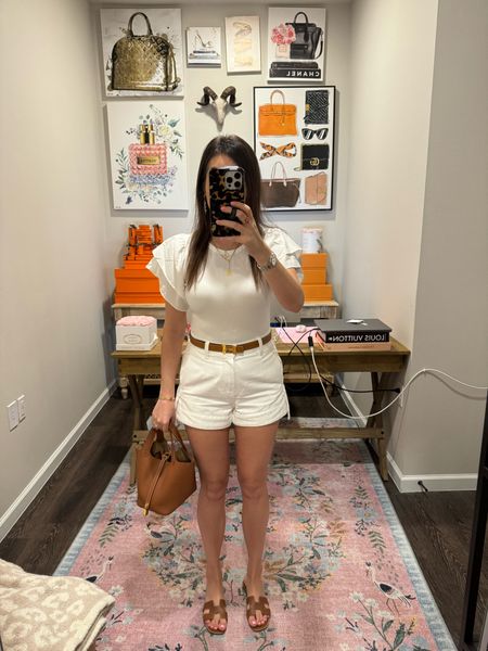 Amazon white bodysuit (so soft and comfortable!) with white denim shorts (sized up to 26) and Kendra Scott earrings 



#LTKSeasonal #LTKstyletip #LTKfindsunder100