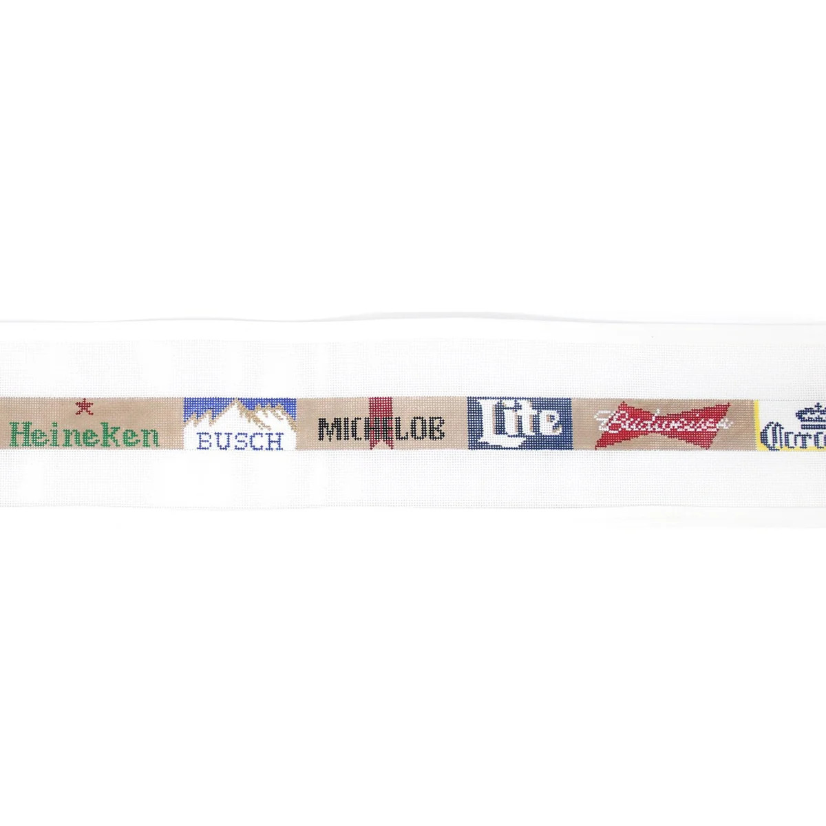 Beer Brands Belt | Greystone Needlepoint