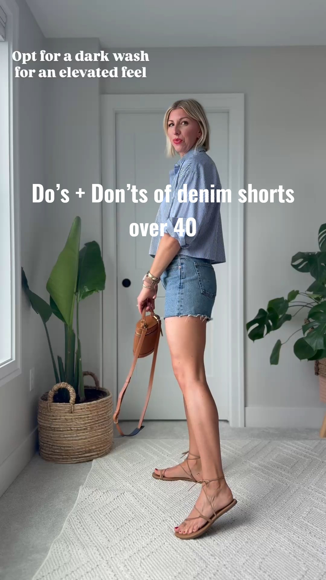 Let’s get you glowing! Try these 3 upgrades for a modern look in your denim shorts over 40:
• Mid-thigh length
• Tailored waist (no gapping!)
• Classic or dark wash

These denim shorts fit true to size and are 100% cotton- so they break in & form to your body with wear👍🏻

#LTKSeasonal #LTKStyleTip #LTKOver40