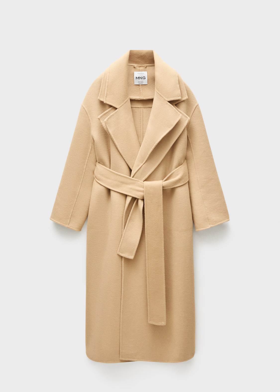 Woollen coat with belt | MANGO (UK)