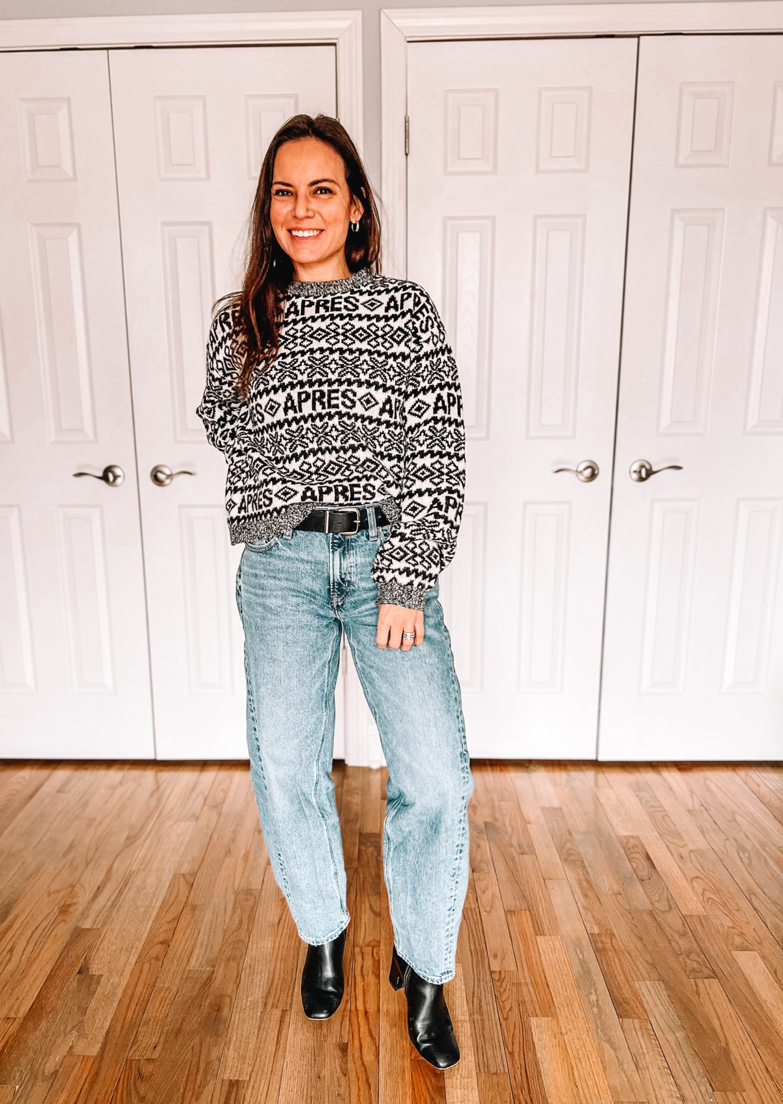 Another winter day, another barrel Jean and sweater fit.

#LTKOver40