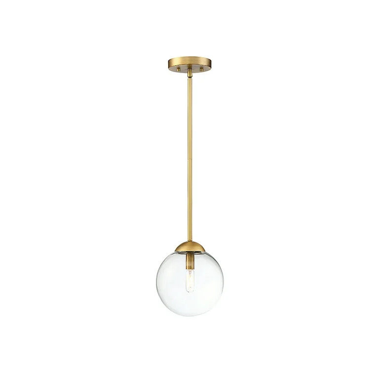 Trade Winds Lighting TW90072-NB Chelsea Glass Pendant Light in Natural Brass - Walmart.com | Walmart (US)