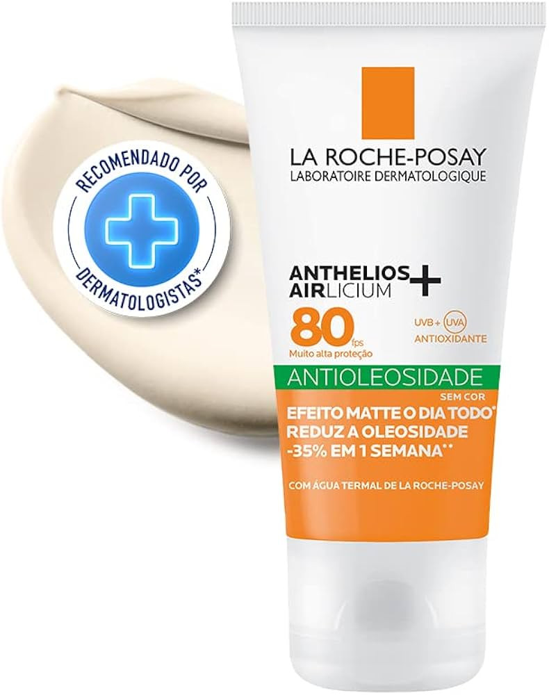 La Roche-Posay, Anthelios Airlicium, Protetor Solar Facial Antioleosidade, Controle e Redução d... | Amazon (BR)