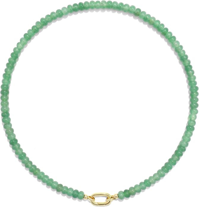 CONRAN KREMIX Colorful Stone Beaded Necklace for Women,Natural Gemstone Bead Choker Necklaces Boh... | Amazon (US)