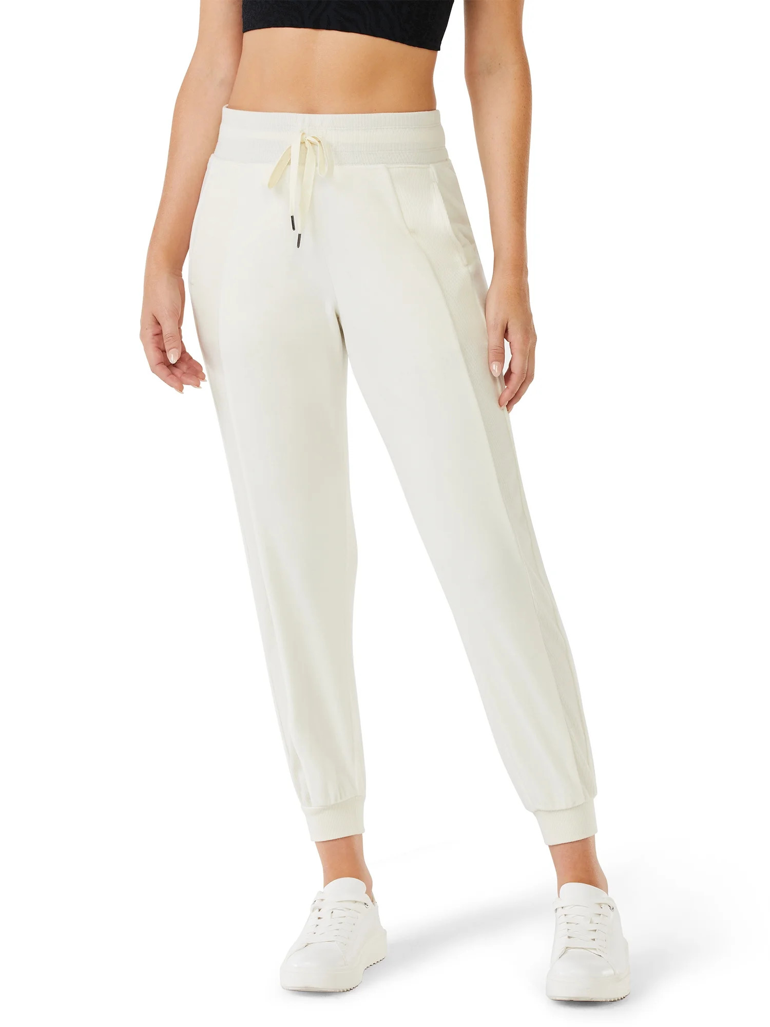 Sofia Active by Sofia Vergara Women's Rib Trim Velour Jogger - Walmart.com | Walmart (US)