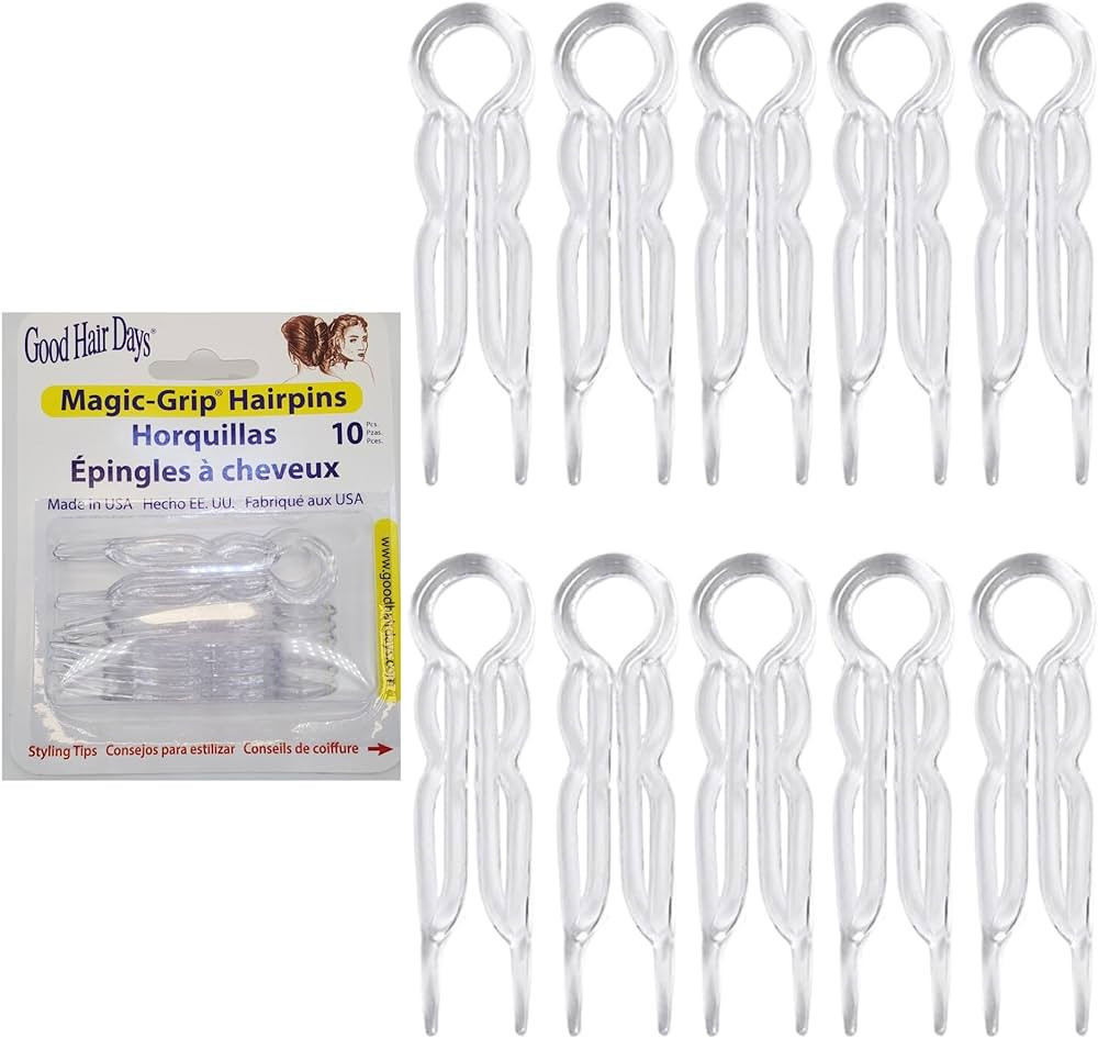 Good Hair Days Hair Pins - Plastic, U-shaped Magic Grip Hairpins, Strong Durable Pins For Fine, T... | Amazon (US)