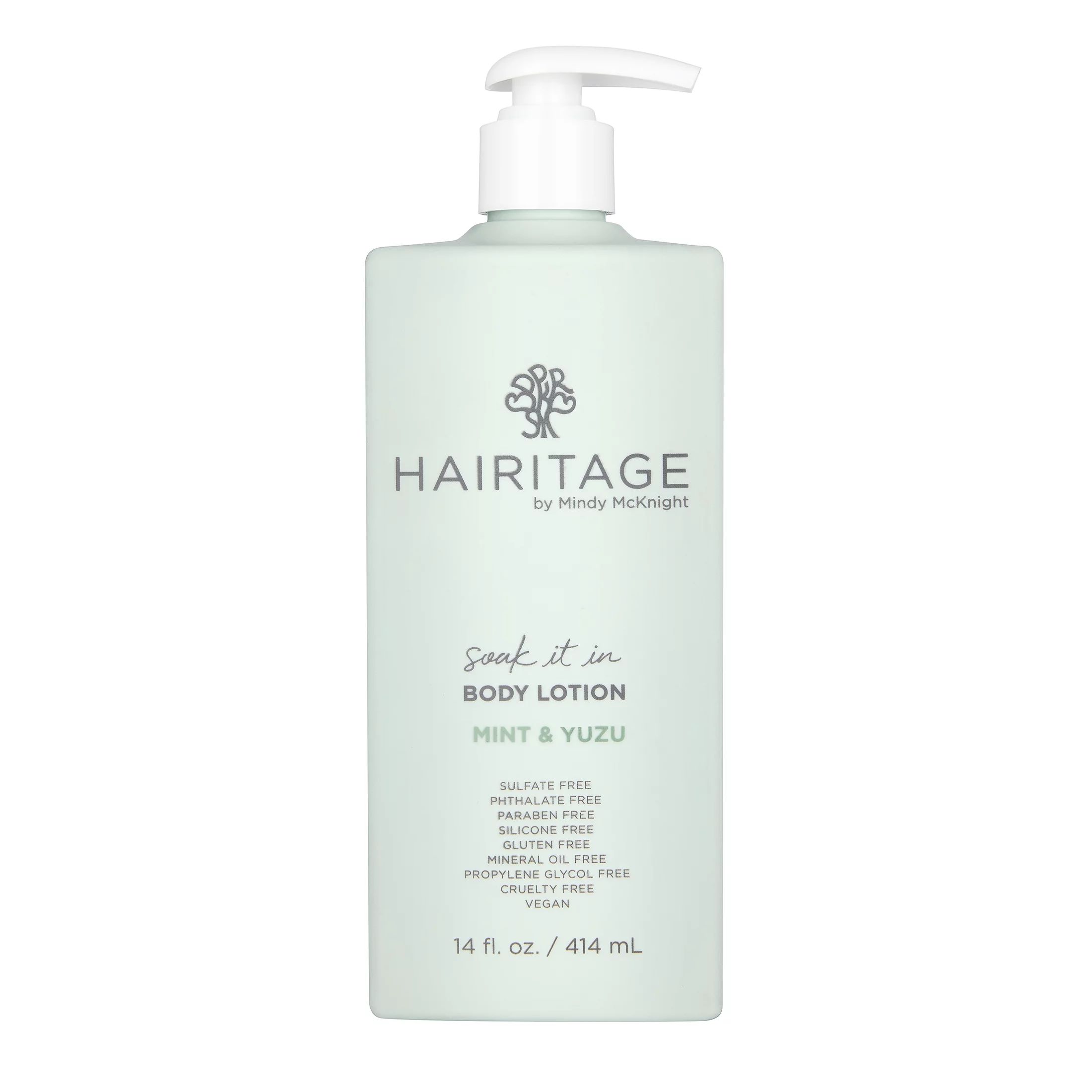 Hairitage Soak It In Mint & Yuzu Scented Body Lotion | Niacinamide, Jojoba Oil, & Avocado Oil for... | Walmart (US)