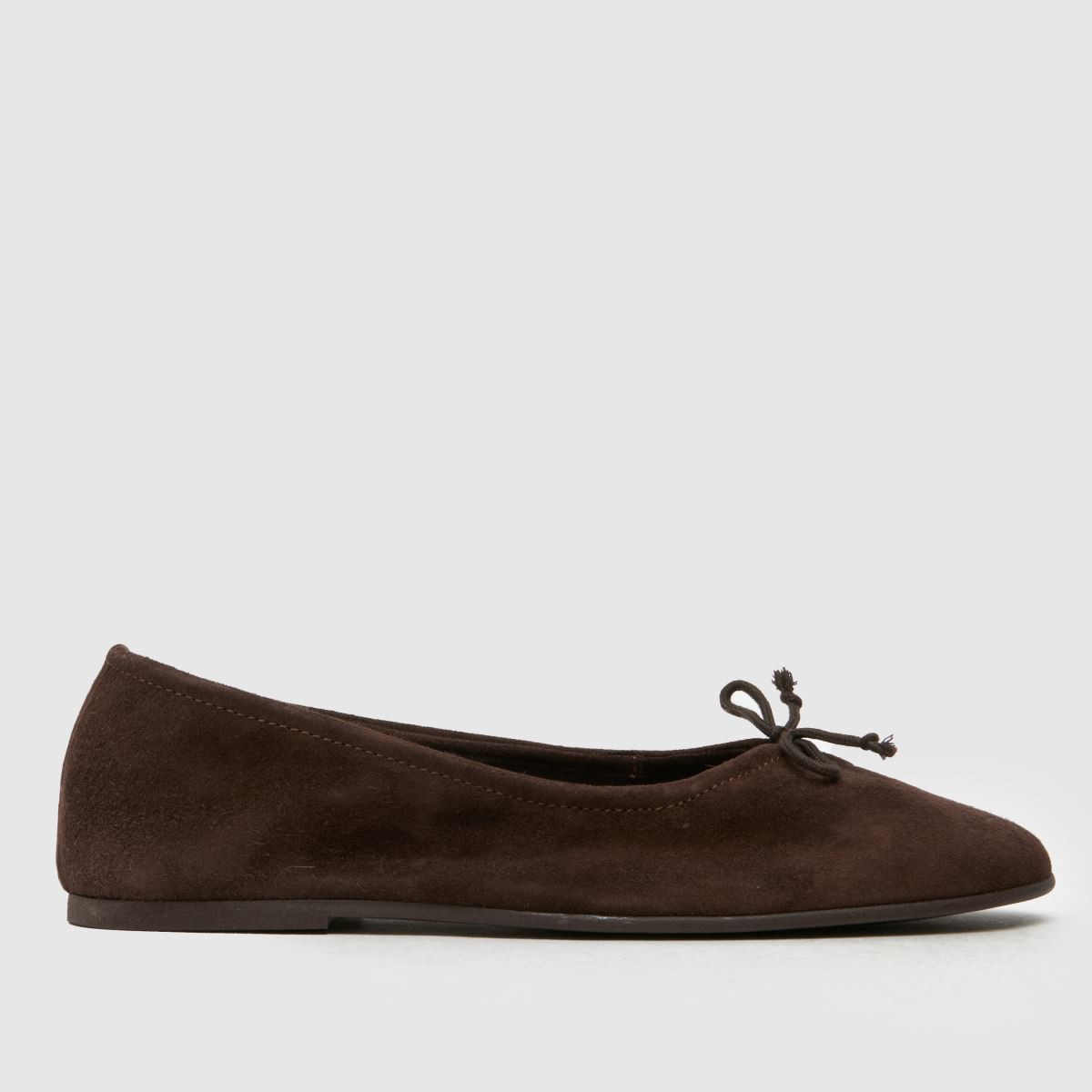 Womens Brown schuh Lambert Suede Ballerina Flat Shoes | schuh | Schuh