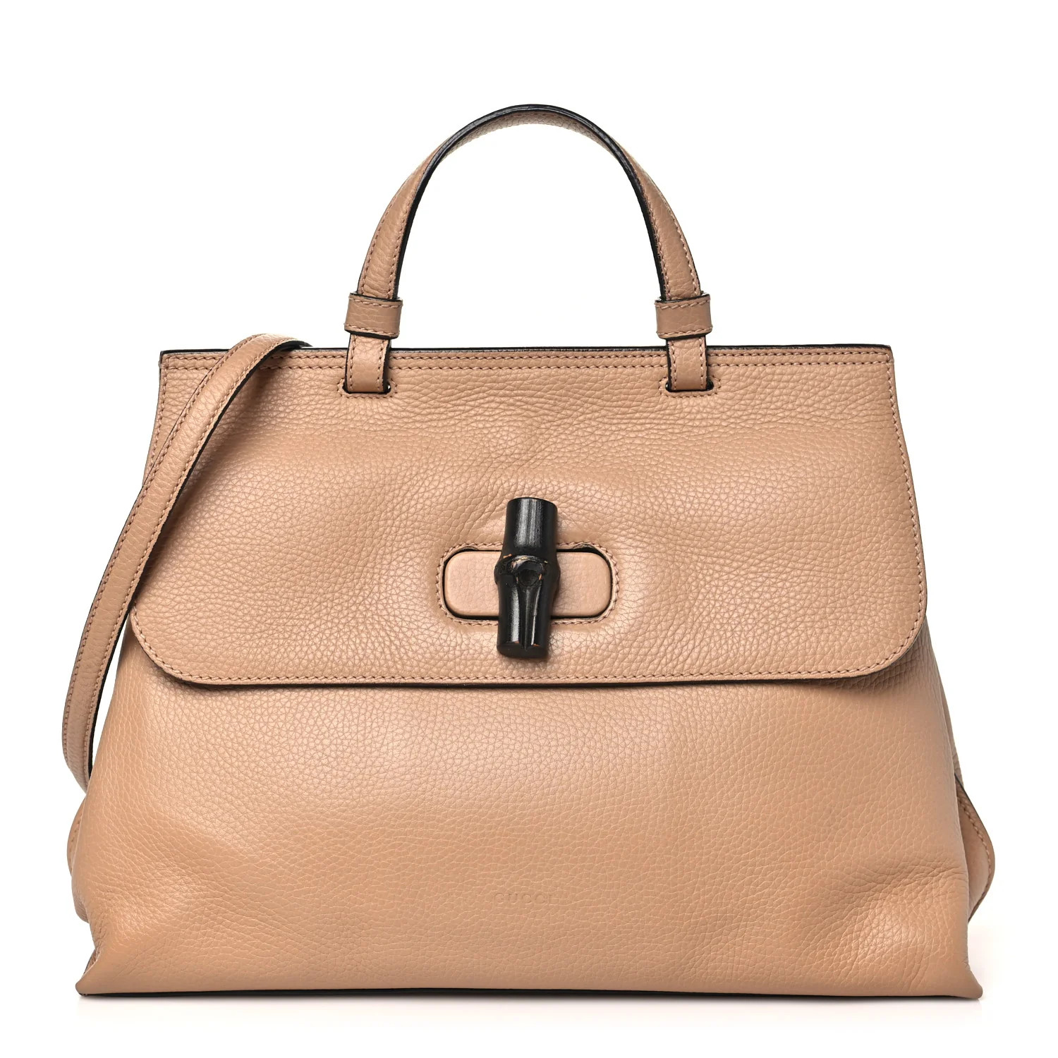 Cellarius Calfskin Small Bamboo Daily Top Handle Bag Camelia | FASHIONPHILE (US)