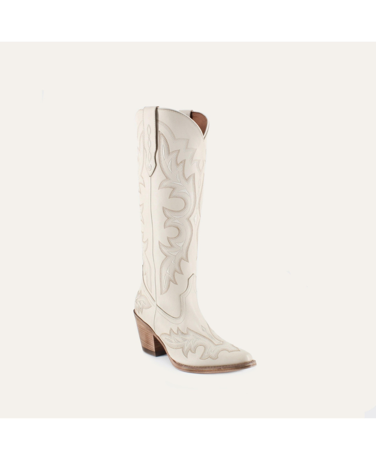 Buck & Brana Samira Leather Cowgirl Boots - Chic Western Style & Comfort By - White | Macy's